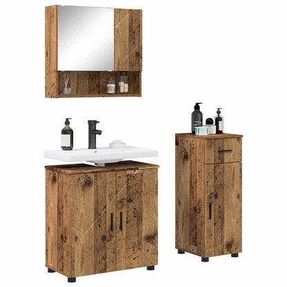 Badezimmermöbel Set 3 pcs Altholz 61 x 35 x 64 cm Holzwerkstoff