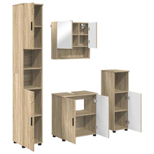 Badezimmermöbel Set mit Tür 4 pcs Sonoma-Eiche 61 x 35 x 64 cm