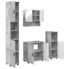 Badezimmermöbel Set mit Tür 4 pcs Betongrau 61 x 35 x 64 cm