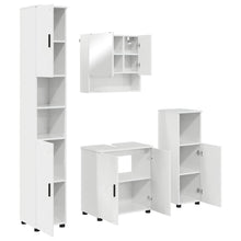Badezimmermöbel Set 4 pcs Hochglanz-Weiß 61 x 35 x 64 cm