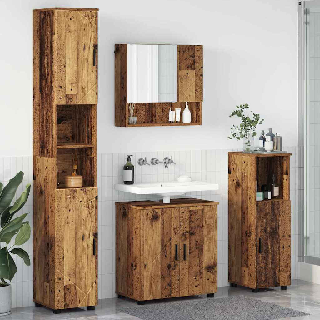 Badezimmermöbel Set 4 pcs Altholz 61 x 35 x 64 cm Holzwerkstoff