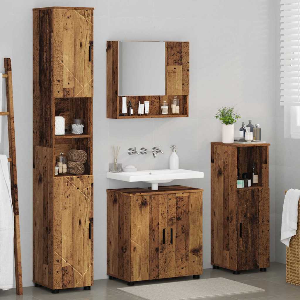 Badezimmermöbel Set 4 pcs Altholz 61 x 35 x 64 cm Holzwerkstoff