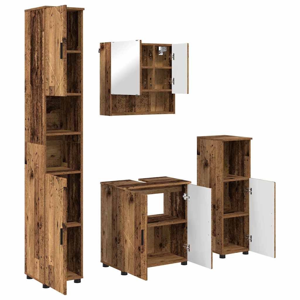 Badezimmermöbel Set 4 pcs Altholz 61 x 35 x 64 cm Holzwerkstoff