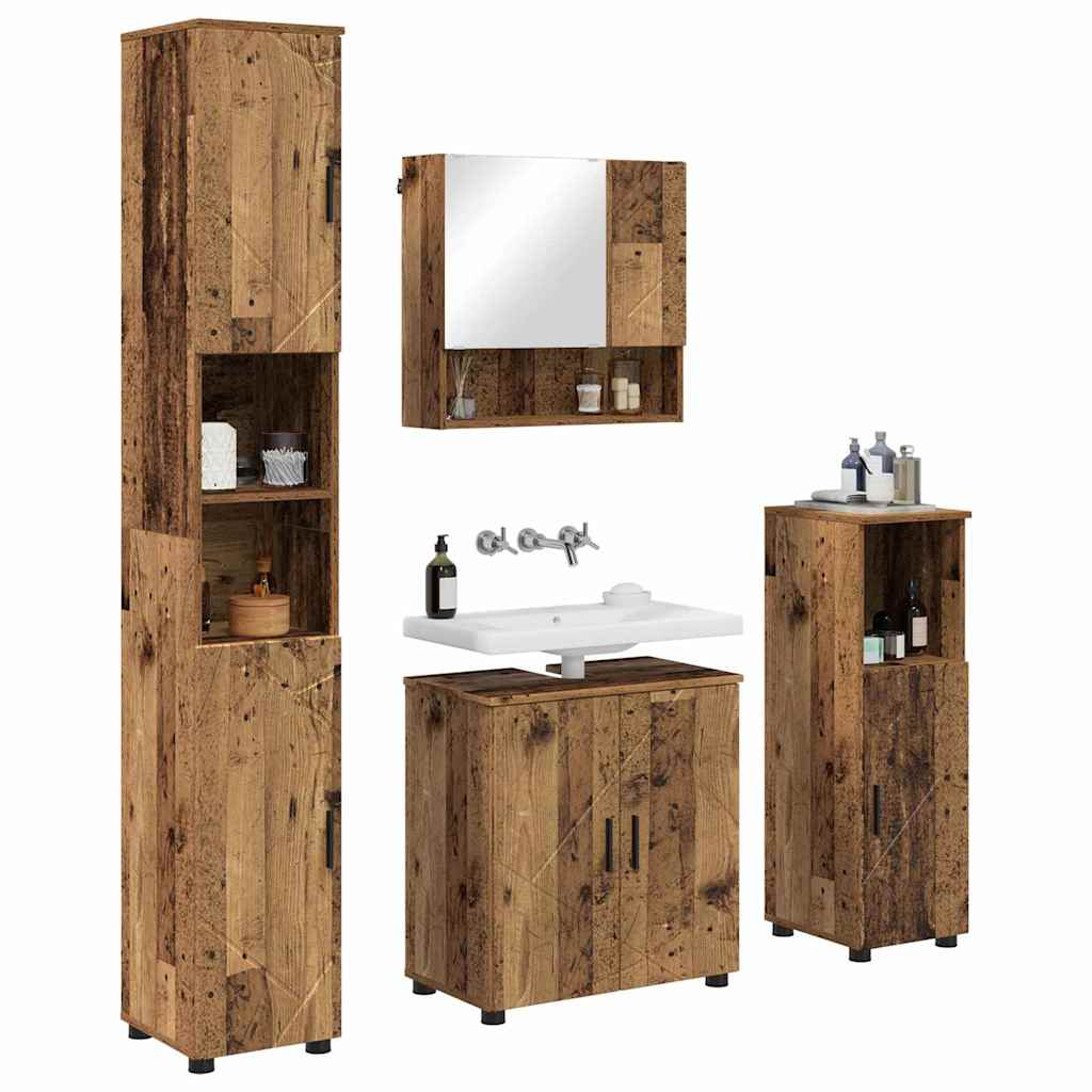 Badezimmermöbel Set 4 pcs Altholz 61 x 35 x 64 cm Holzwerkstoff