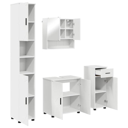 Badezimmermöbel Set 4 pcs Weiß 61 x 35 x 64 cm Holzwerkstoff