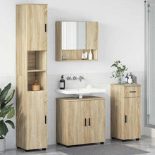 Badezimmermöbel Set mit Tür 4 pcs Sonoma-Eiche 61 x 35 x 64 cm