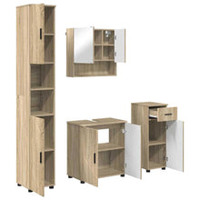Badezimmermöbel Set mit Tür 4 pcs Sonoma-Eiche 61 x 35 x 64 cm