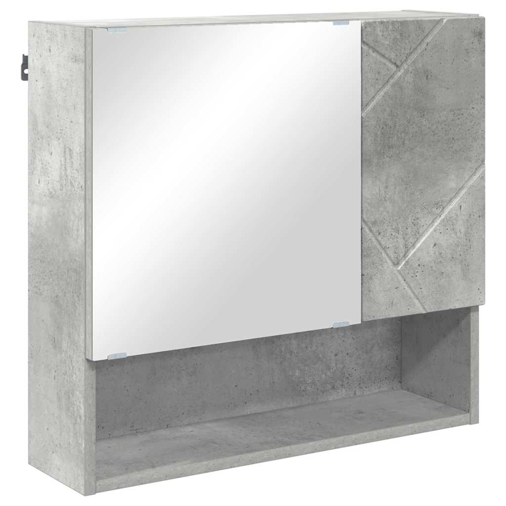 Badezimmermöbel Set mit Tür 4 pcs Betongrau 61 x 35 x 64 cm