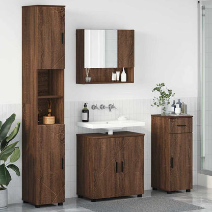 Badezimmermöbel Set 4 pcs Braun Eichen-Optik 61 x 35 x 64 cm