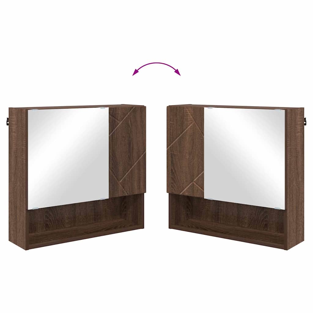 Badezimmermöbel Set 4 pcs Braun Eichen-Optik 61 x 35 x 64 cm