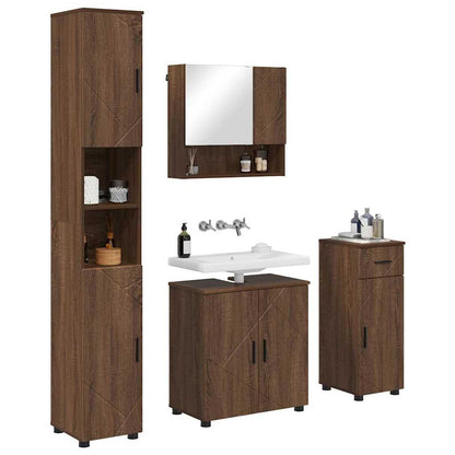Badezimmermöbel Set 4 pcs Braun Eichen-Optik 61 x 35 x 64 cm