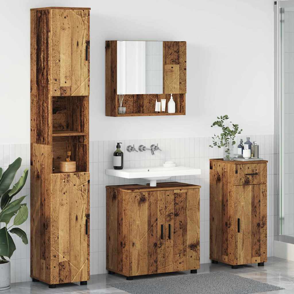 Badezimmermöbel Set 4 pcs Altholz 61 x 35 x 64 cm Holzwerkstoff