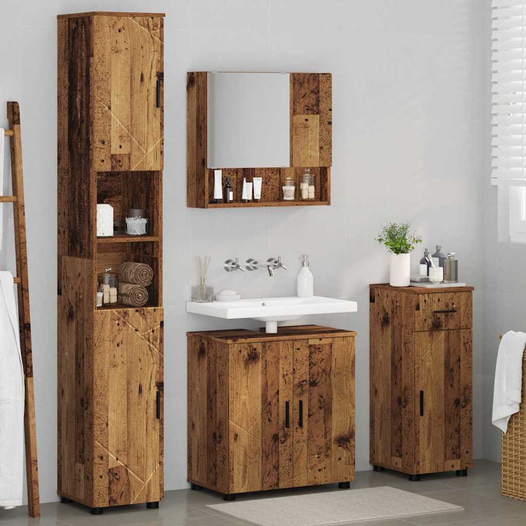 Badezimmermöbel Set 4 pcs Altholz 61 x 35 x 64 cm Holzwerkstoff
