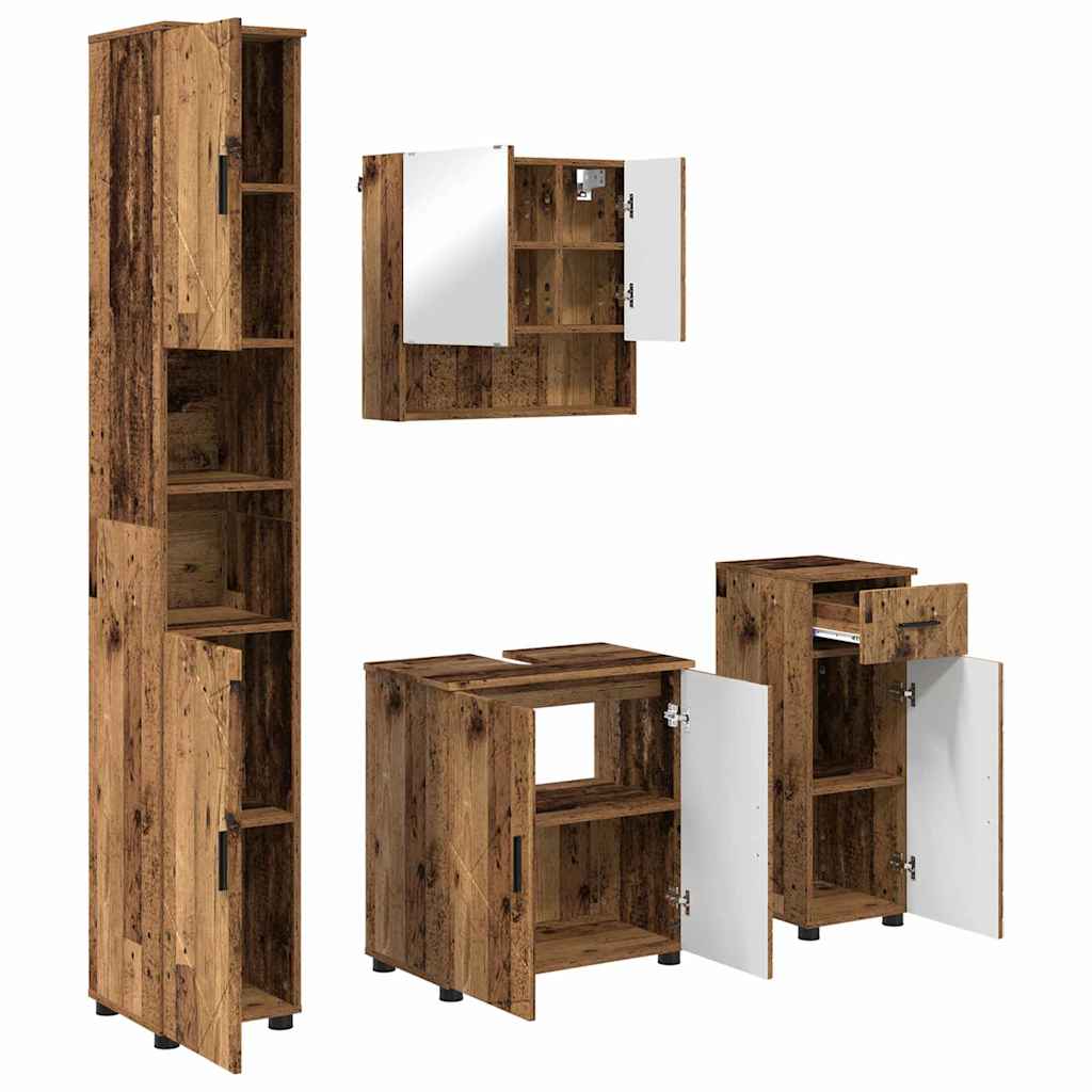 Badezimmermöbel Set 4 pcs Altholz 61 x 35 x 64 cm Holzwerkstoff
