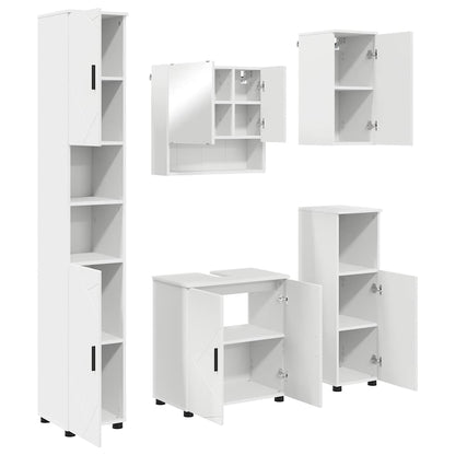 Badezimmermöbel Set 5 pcs Weiß 61 x 35 x 64 cm Holzwerkstoff