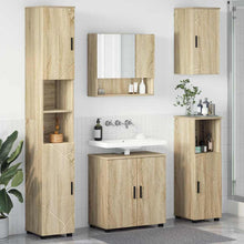 Badezimmermöbel Set mit Tür 5 pcs Sonoma-Eiche 61 x 35 x 64 cm