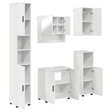 Badezimmermöbel Set 5 pcs Hochglanz-Weiß 61 x 35 x 64 cm