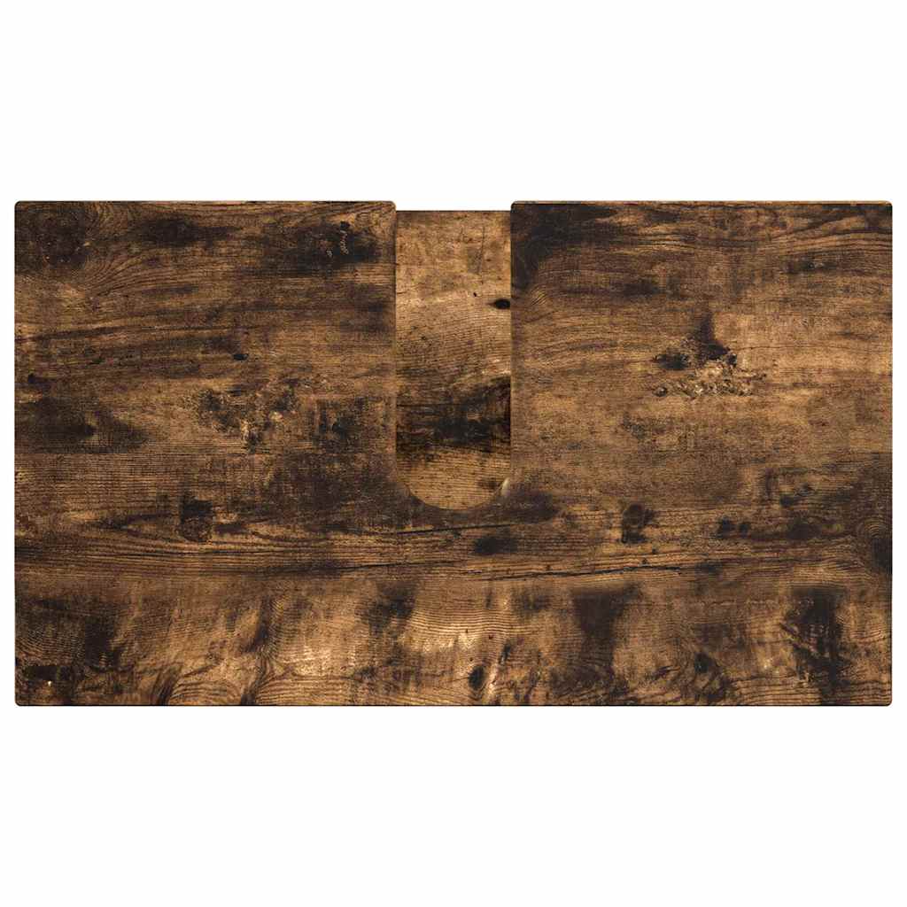 Badezimmermöbel Set mit Tür 5 pcs Räuchereiche 61 x 35 x 64 cm