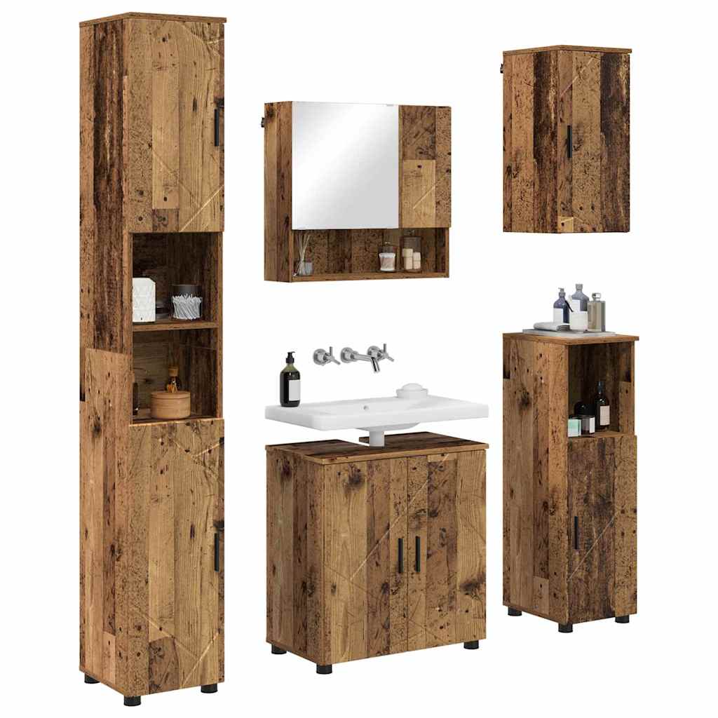 Badezimmermöbel Set 5 pcs Altholz 61 x 35 x 64 cm Holzwerkstoff