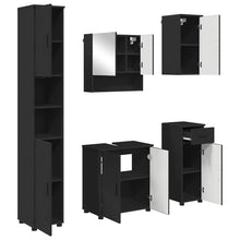 Badezimmermöbel Set 5 pcs Schwarz 61 x 35 x 64 cm Holzwerkstoff