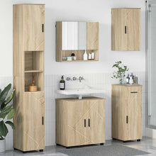 Badezimmermöbel Set mit Tür 5 pcs Sonoma-Eiche 61 x 35 x 64 cm