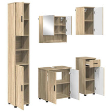 Badezimmermöbel Set mit Tür 5 pcs Sonoma-Eiche 61 x 35 x 64 cm