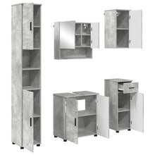 Badezimmermöbel Set mit Tür 5 pcs Betongrau 61 x 35 x 64 cm