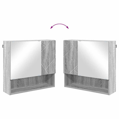 Badezimmermöbel Set mit Tür 5 pcs Grau Sonoma 61 x 35 x 64 cm