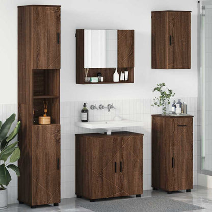 Badezimmermöbel Set 5 pcs Braun Eichen-Optik 61 x 35 x 64 cm
