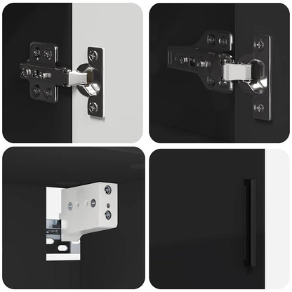 Badezimmermöbel Set 4 pcs Schwarz 61 x 35 x 64 cm Holzwerkstoff