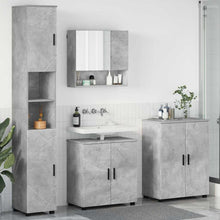 Badezimmermöbel Set mit Tür 4 pcs Betongrau 61 x 35 x 64 cm