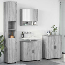 Badezimmermöbel Set mit Tür 4 pcs Grau Sonoma 61 x 35 x 64 cm