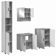 Badezimmermöbel Set mit Tür 4 pcs Grau Sonoma 61 x 35 x 64 cm
