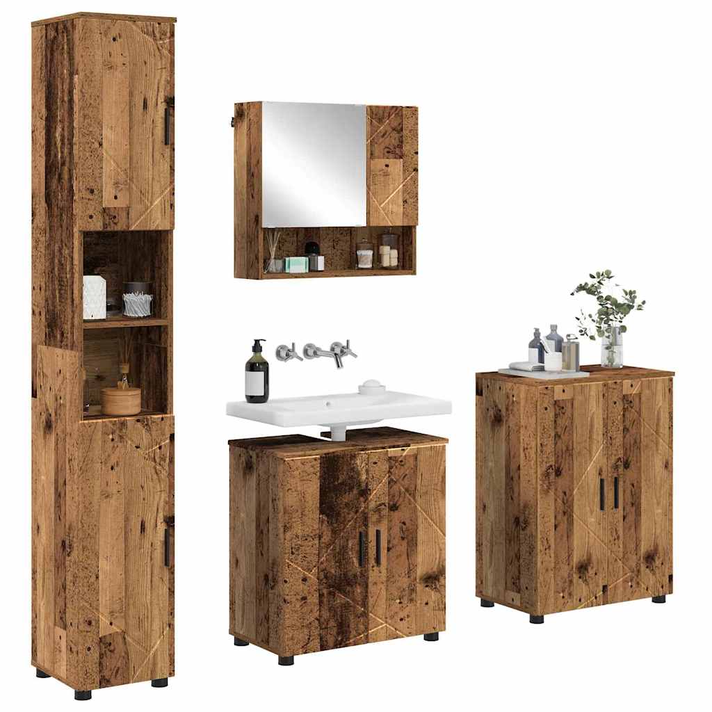 Badezimmermöbel Set 4 pcs Altholz 61 x 35 x 64 cm Holzwerkstoff