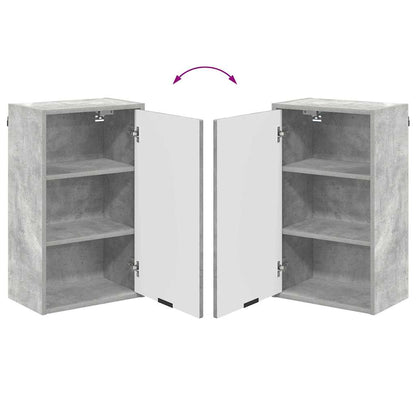 Badezimmermöbel Set Wandmontiert Beton Grau Spanplatte, Metall Betongrau