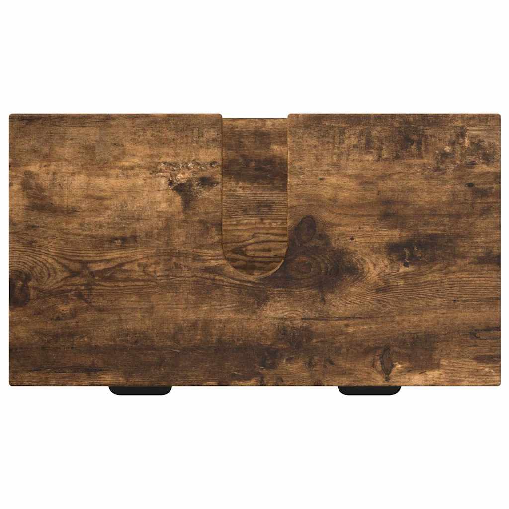 Badezimmermöbel Set Geräucherte Eiche Spanplatte, Metall Räuchereiche