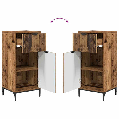 Badezimmermöbel Set mit Schubladen Altholz Spanplatte, Metall