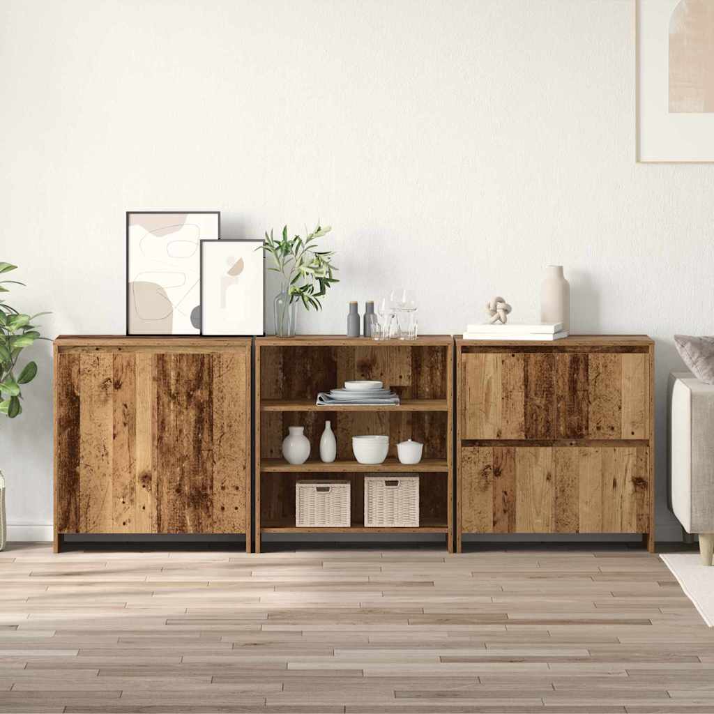 Sideboards 3 pcs Altholz 70 x 41 x 75 cm Holzwerkstoff