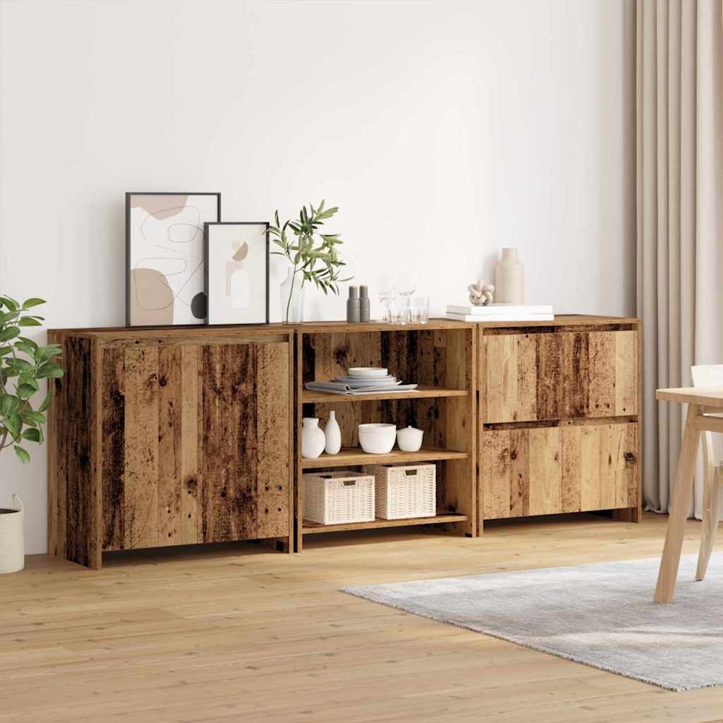 Sideboards 3 pcs Altholz 70 x 41 x 75 cm Holzwerkstoff
