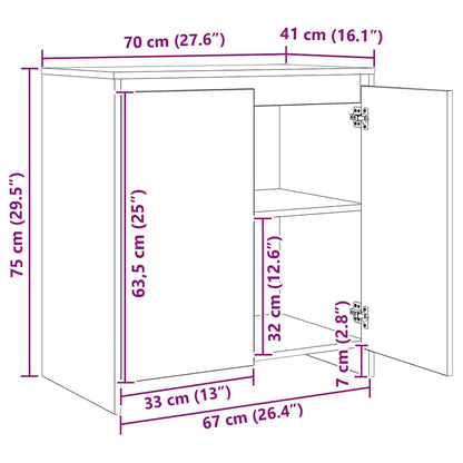 Sideboards 3 pcs Altholz 70 x 41 x 75 cm Holzwerkstoff