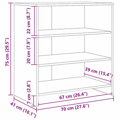 Sideboards 3 pcs Altholz 70 x 41 x 75 cm Holzwerkstoff