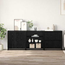 Sideboard 3 pcs Schwarz Eichen-Optik 70 x 41 x 75 cm