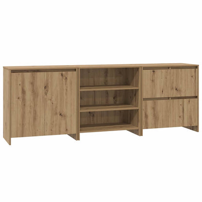 Sideboards 3 pcs Artisan-Eiche 70 x 41 x 75 cm Holzwerkstoff