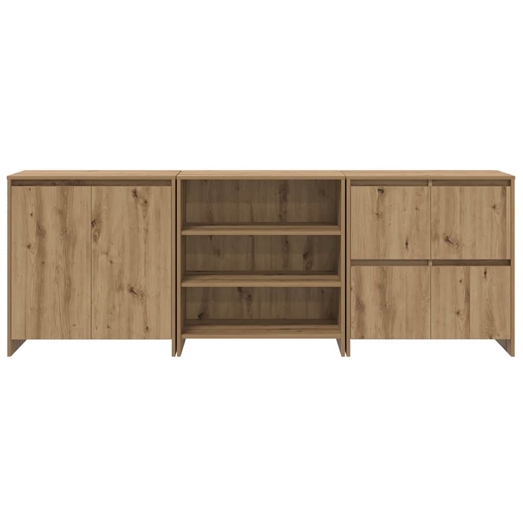Sideboards 3 pcs Artisan-Eiche 70 x 41 x 75 cm Holzwerkstoff