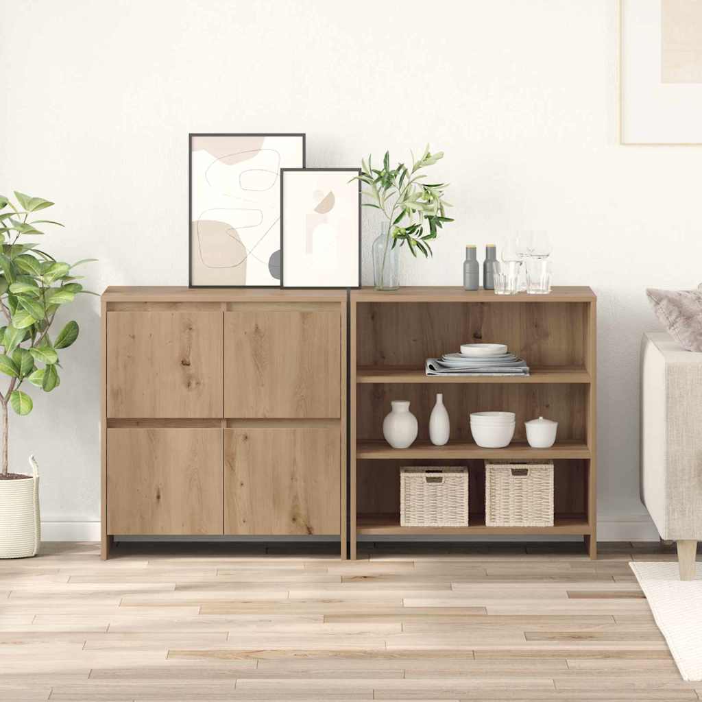 Sideboards 2 pcs Artisan-Eiche 70 x 41 x 75 cm Holzwerkstoff
