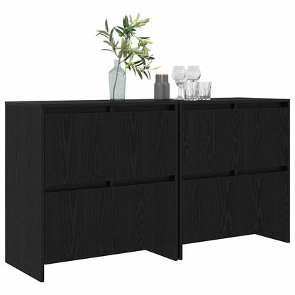 Sideboards 2 pcs Schwarz Eichen-Optik 70 x 41 x 75 cm
