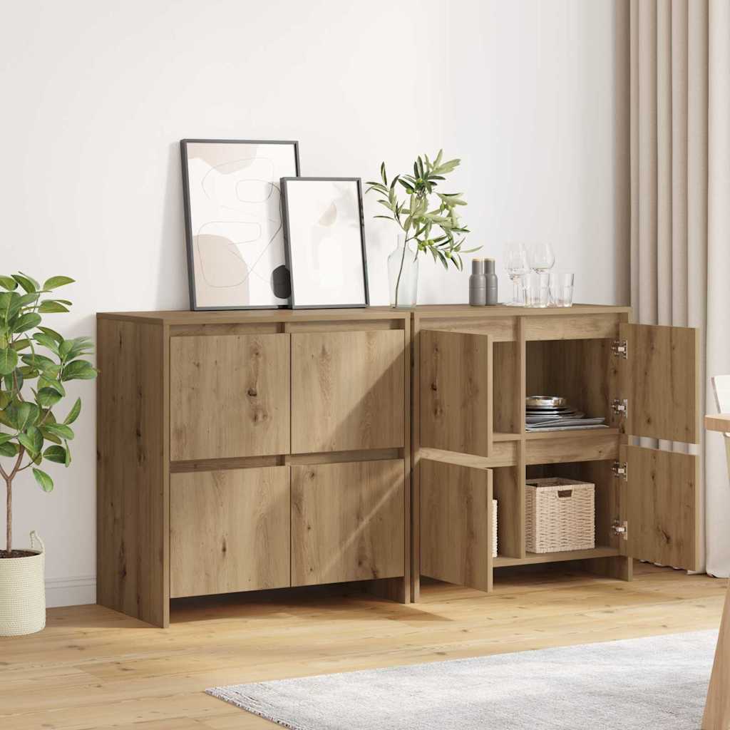 Sideboards 2 pcs Artisan-Eiche 70 x 41 x 75 cm Holzwerkstoff