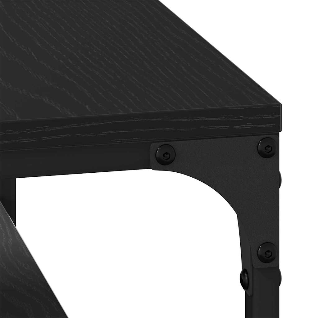 Couchtisch Schwarz Eichen-Optik 80 x 50 x 40 cm Holzwerkstoff