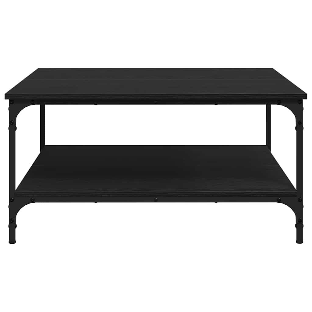 Couchtisch Schwarz Eichen-Optik 80 x 80 x 40 cm Holzwerkstoff