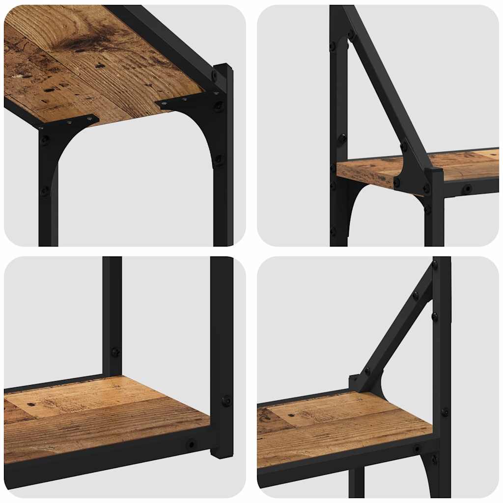 Wandregal mit Regal Altholz 60 x 21 x 51 cm Holzwerkstoff